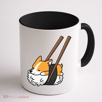 Corgi Sushi Funny Dog Gift Coffee Mug back