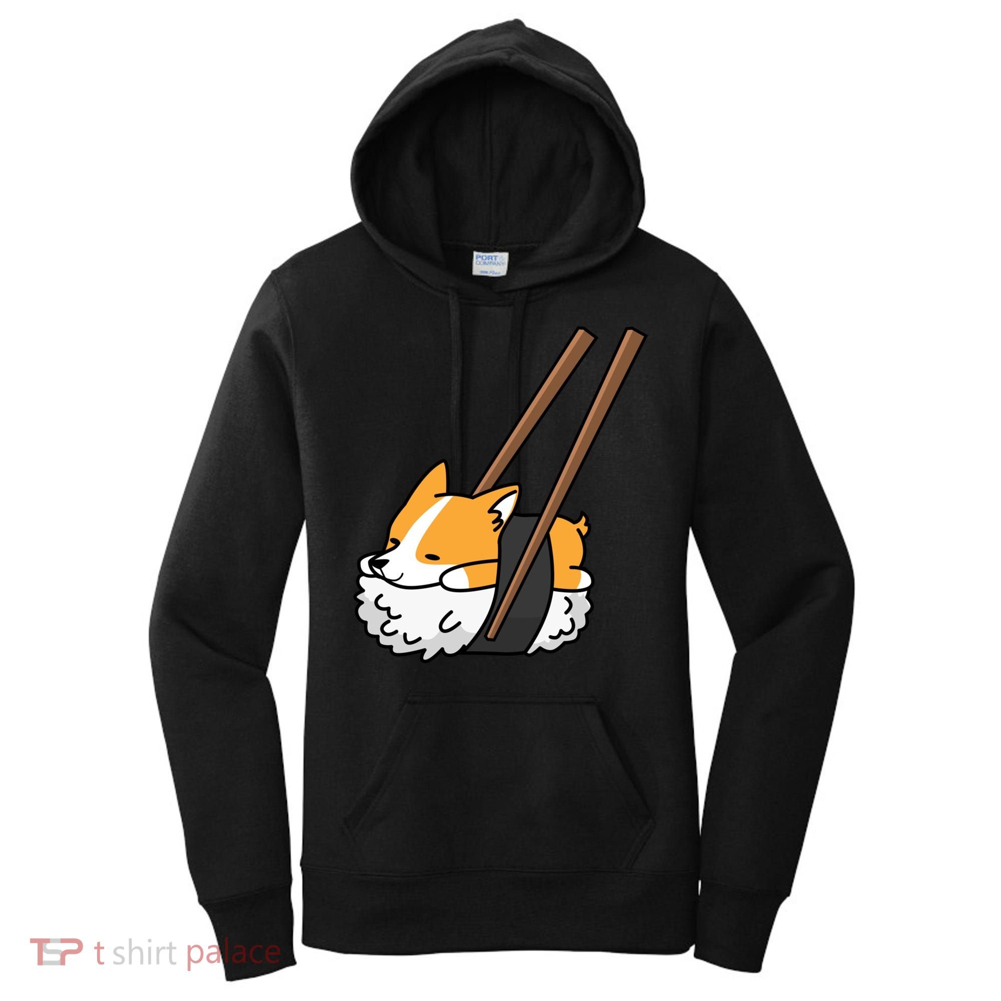 Corgi Sushi Funny Dog Gift Women's Hoodie