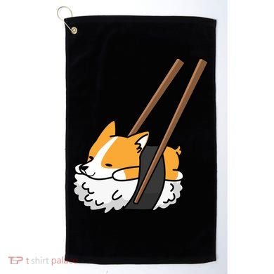 Corgi Sushi Funny Dog Gift Golf Towel
