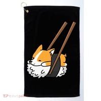 Corgi Sushi Funny Dog Gift Golf Towel thumb 0