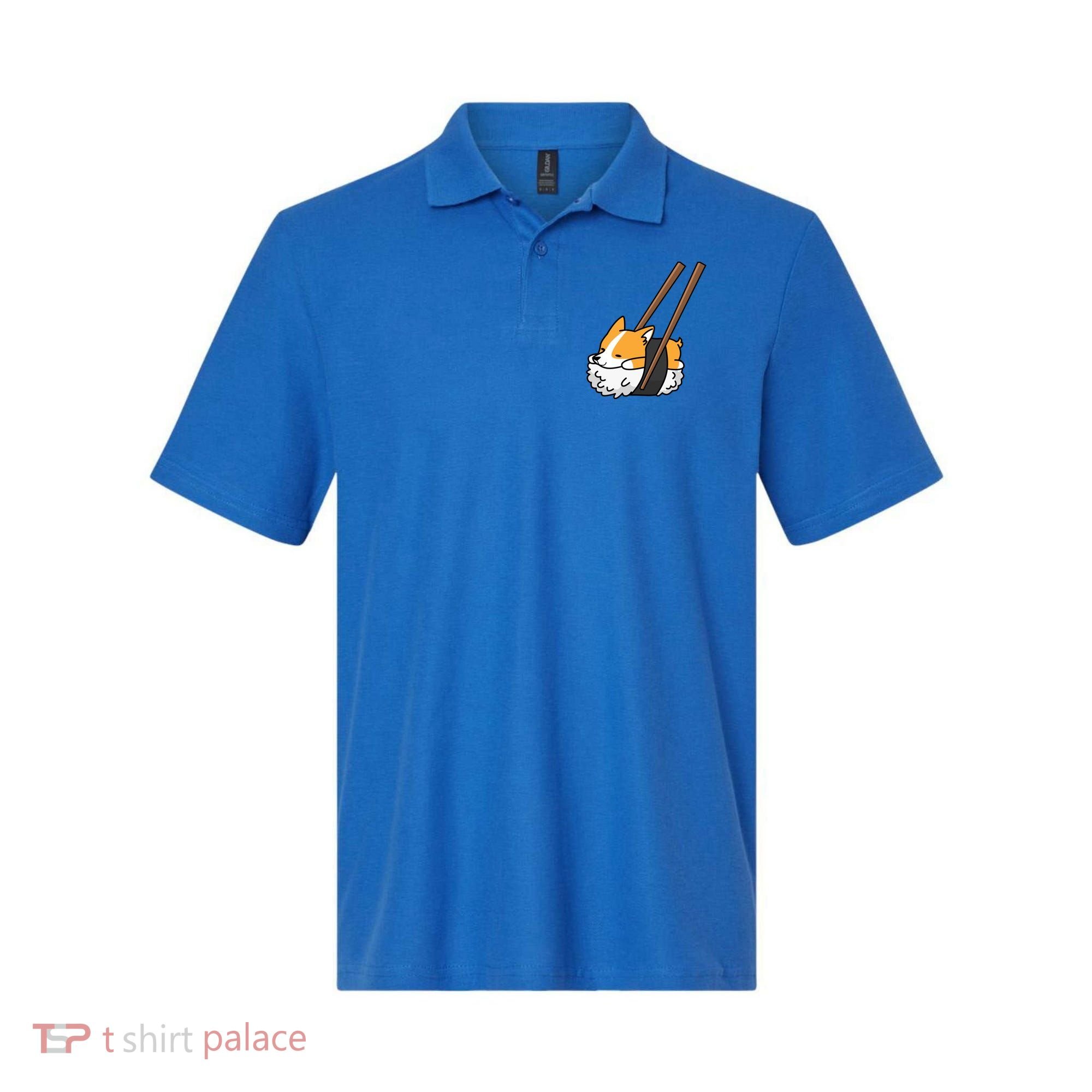 Corgi Sushi Funny Dog Gift Polo