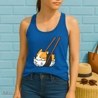 Corgi Sushi Funny Dog Gift Women's Tank Top thumb 2