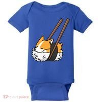 Corgi Sushi Funny Dog Gift Baby Bodysuit thumb 0