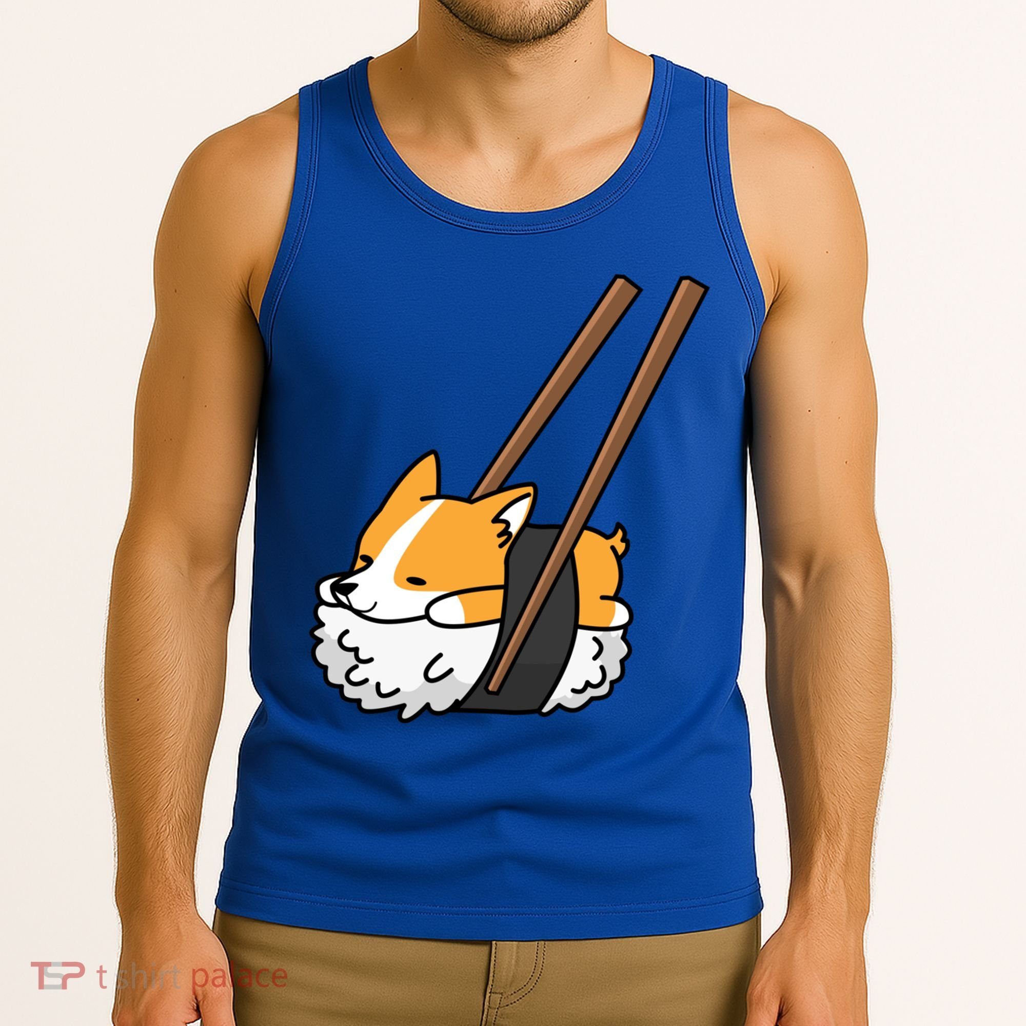Corgi Sushi Funny Dog Gift Tank Top