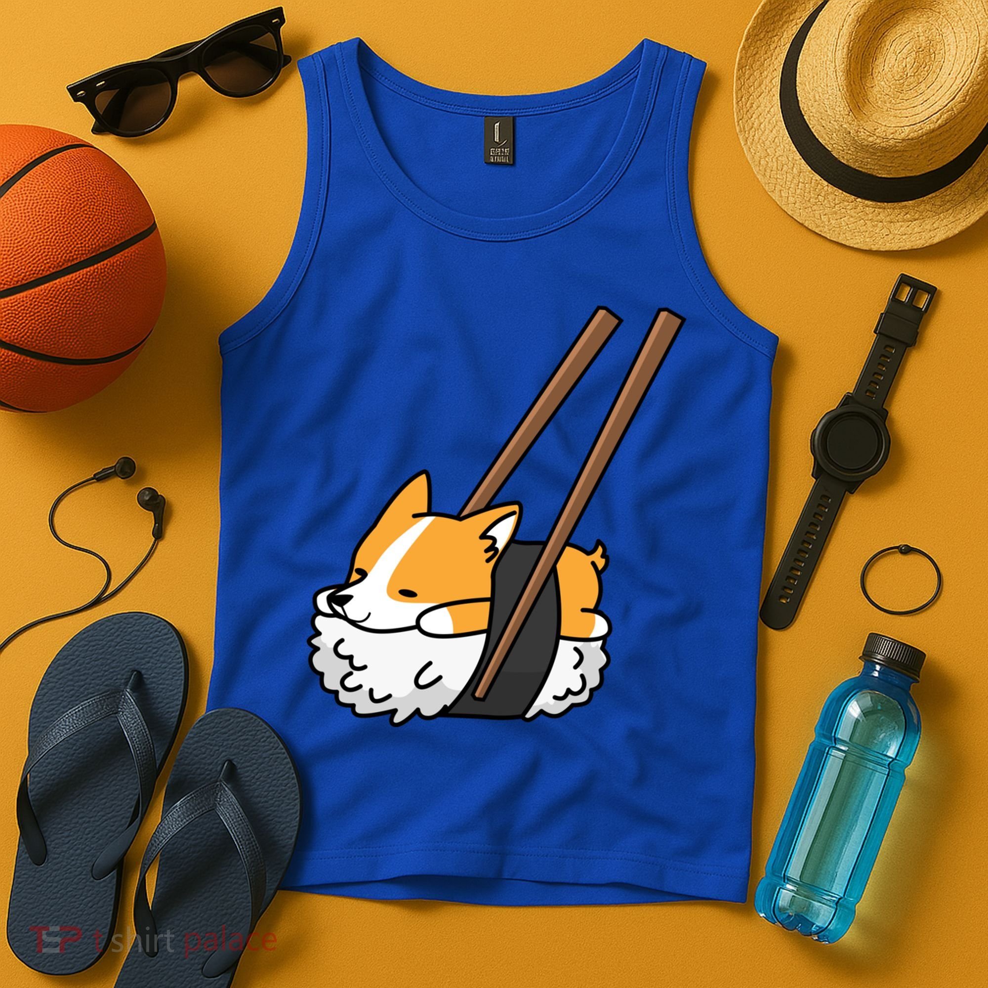 Corgi Sushi Funny Dog Gift Tank Top