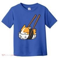 Corgi Sushi Funny Dog Gift Toddler T-Shirt thumb 0