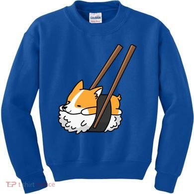 Corgi Sushi Funny Dog Gift Kids Sweatshirt
