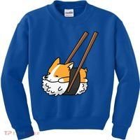 Corgi Sushi Funny Dog Gift Kids Sweatshirt thumb 0