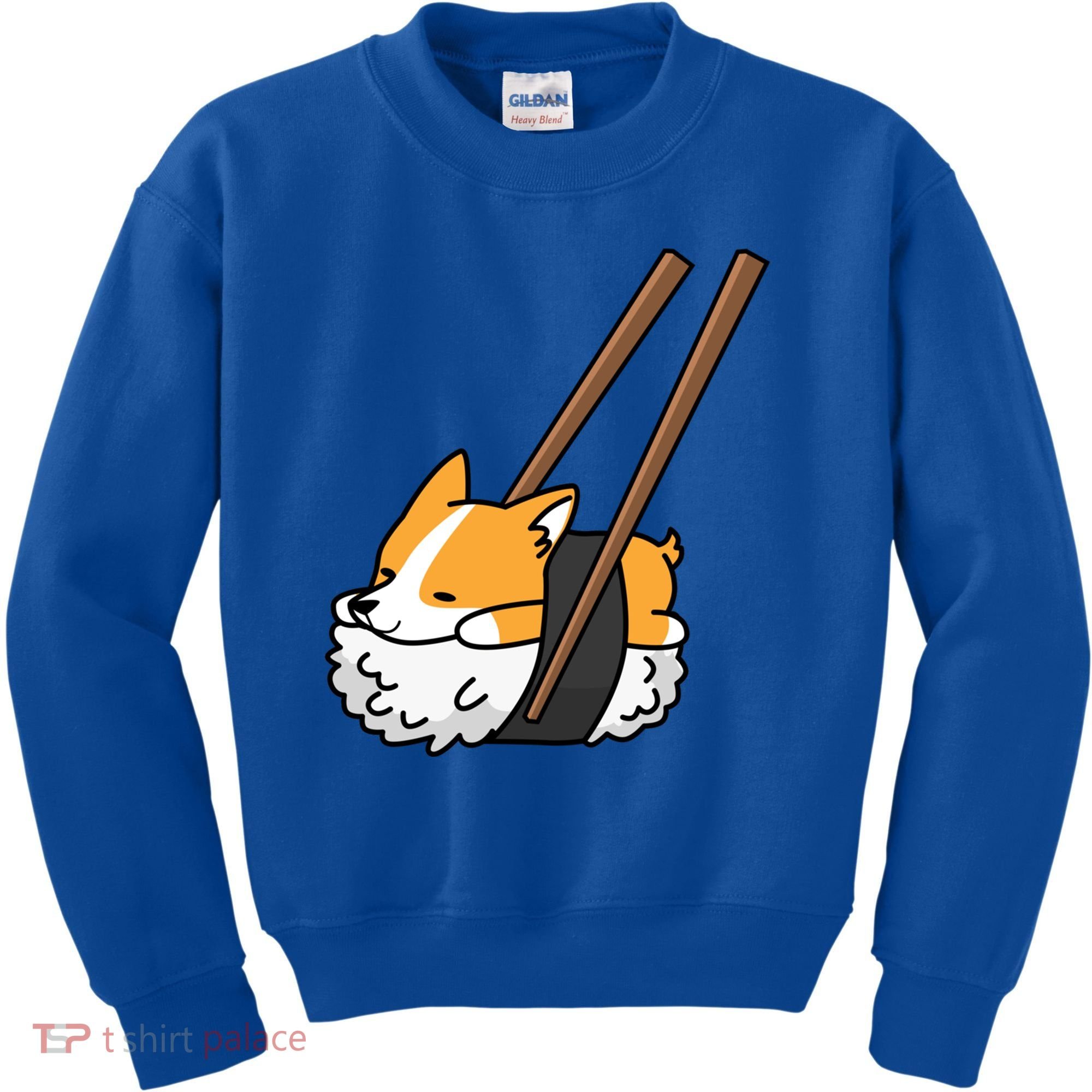 Corgi Sushi Funny Dog Gift Kids Sweatshirt