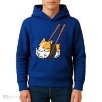 Corgi Sushi Funny Dog Gift Kids Hoodie thumb 4