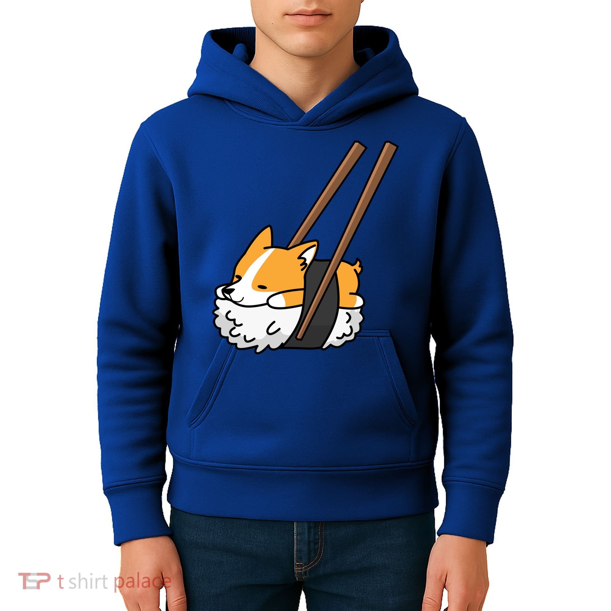 Corgi Sushi Funny Dog Gift Kids Hoodie