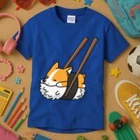 Corgi Sushi Funny Dog Gift Kids T-Shirt thumb 3