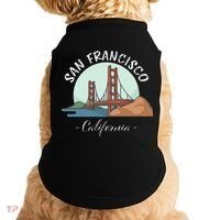 California San Francisco Gift Golden Gate Bridge Souvenir Doggie Tank thumb 0