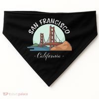 California San Francisco Gift Golden Gate Bridge Souvenir USA-Made Doggie Bandana thumb 0