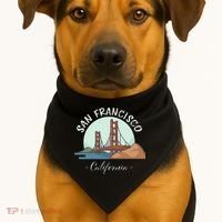California San Francisco Gift Golden Gate Bridge Souvenir USA-Made Doggie Bandana thumb 1