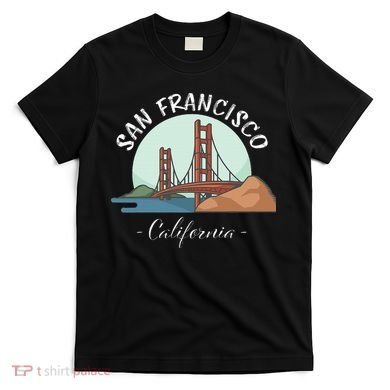 California San Francisco Gift Golden Gate Bridge Souvenir T-Shirt