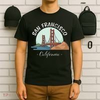 California San Francisco Gift Golden Gate Bridge Souvenir T-Shirt thumb 6