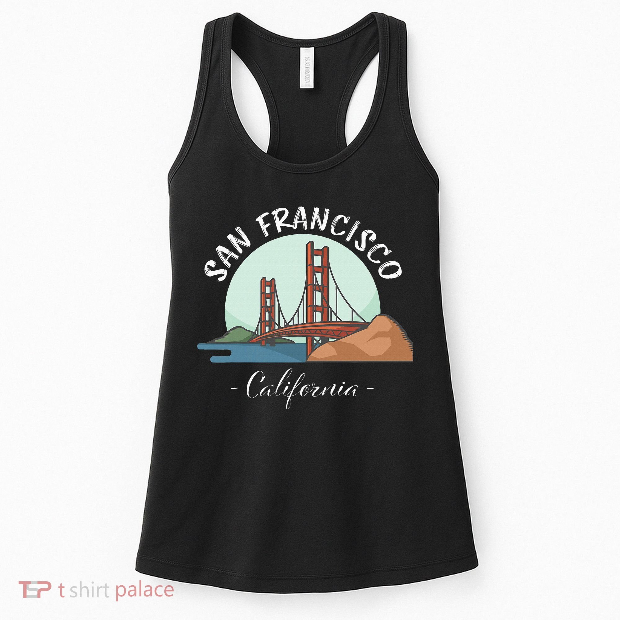California San Francisco Gift Golden Gate Bridge Souvenir Women's Tank Top