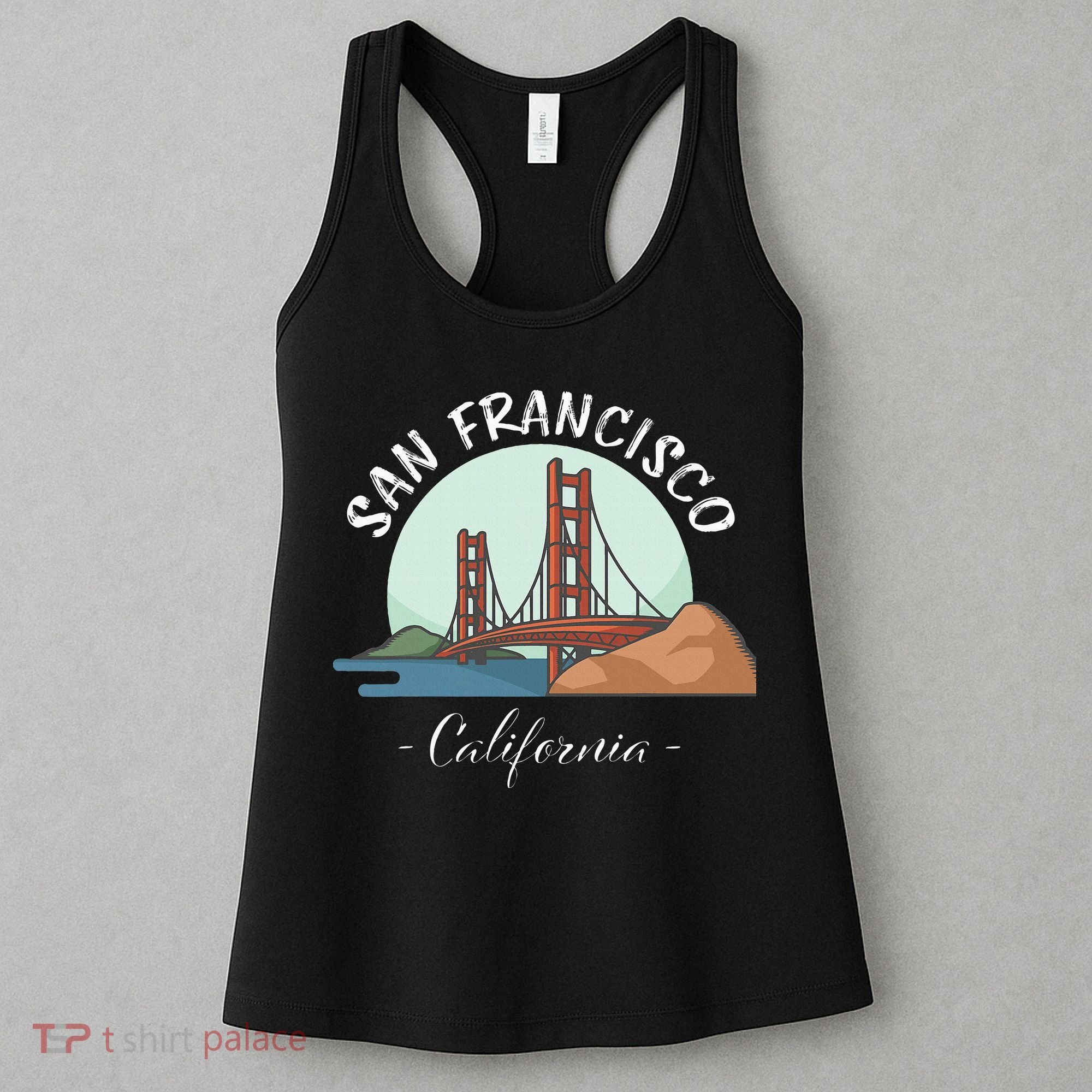 California San Francisco Gift Golden Gate Bridge Souvenir Women's Tank Top