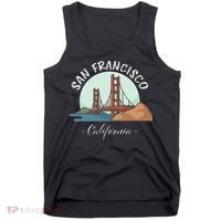 California San Francisco Gift Golden Gate Bridge Souvenir Tank Top thumb 0