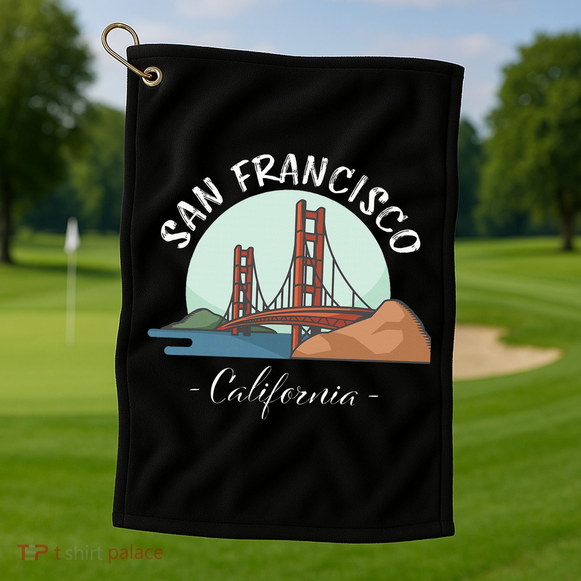 California San Francisco Gift Golden Gate Bridge Souvenir Golf Towel