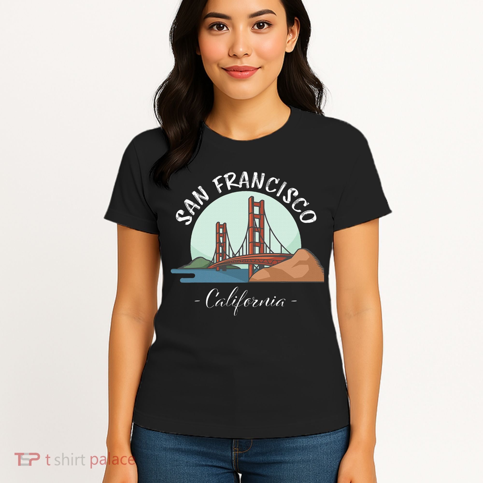 California San Francisco Gift Golden Gate Bridge Souvenir Women's T-Shirt