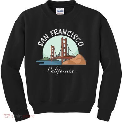 California San Francisco Gift Golden Gate Bridge Souvenir Kids Sweatshirt