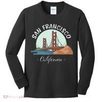 California San Francisco Gift Golden Gate Bridge Souvenir Kids Long Sleeve Shirt thumb 0