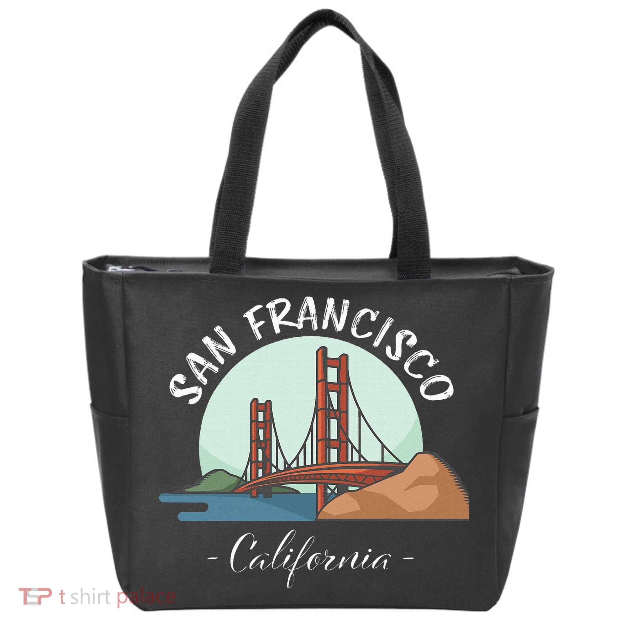 California San Francisco Gift Golden Gate Bridge Souvenir Tote Bag