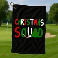 Christmas Squad Family Matching Golf Towel thumb 1