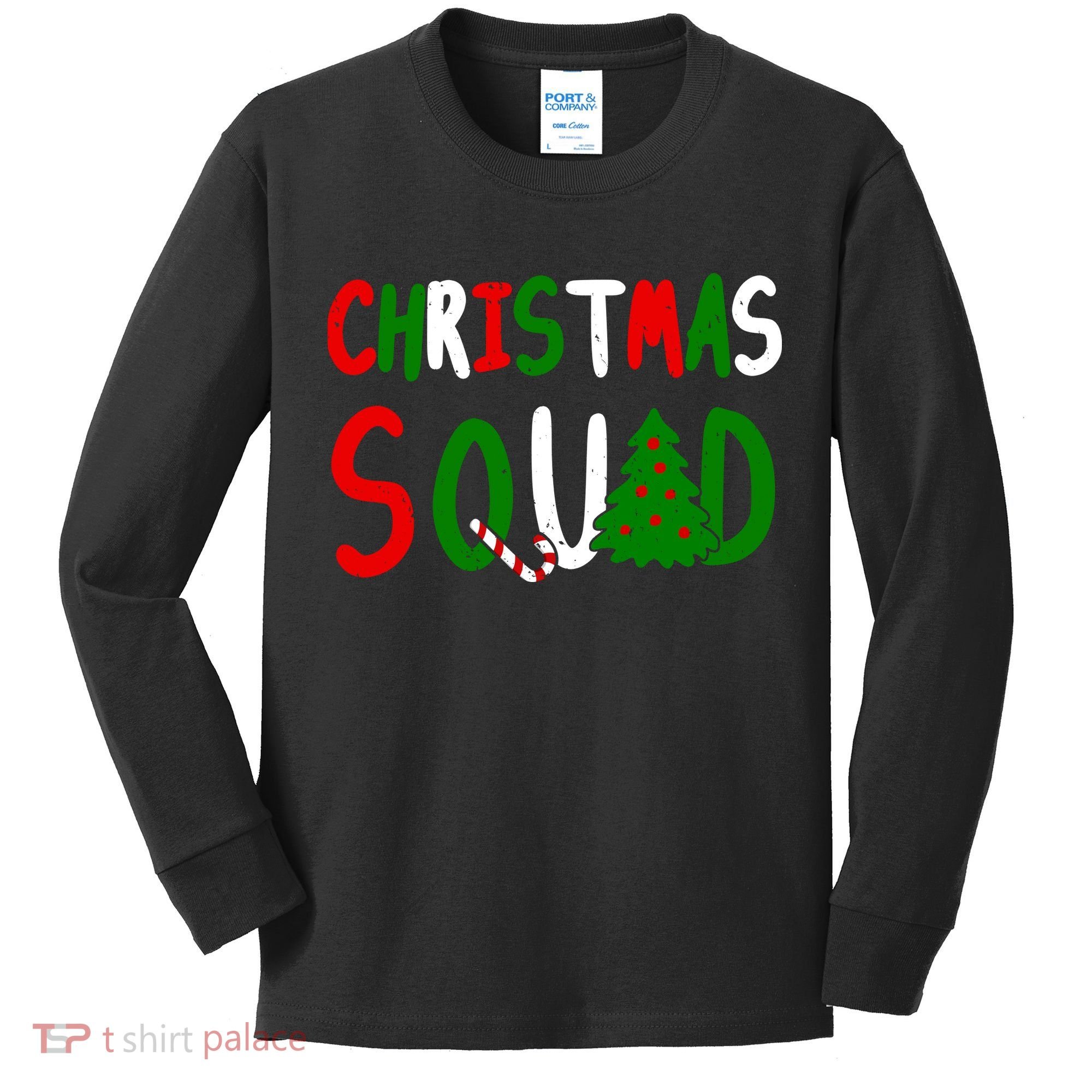 Christmas Squad Family Matching Kids Long Sleeve Shirt