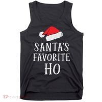 Christmas Santas Favorite Ho Funny Xmas Tank Top thumb 0
