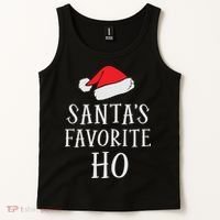 Christmas Santas Favorite Ho Funny Xmas Tank Top thumb 2