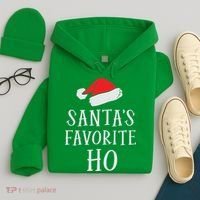 Christmas Santas Favorite Ho Funny Xmas Hoodie thumb 4
