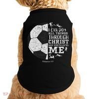 Christian Soccer Faith Bible Verse Philippians 413 Doggie Tank thumb 0