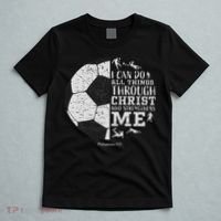 Christian Soccer Faith Bible Verse Philippians 413 T-Shirt thumb 5