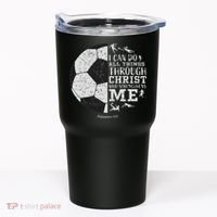 Christian Soccer Faith Bible Verse Philippians 413 Tumbler thumb 0