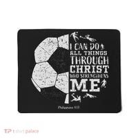 Christian Soccer Faith Bible Verse Philippians 413 Mousepad thumb 0