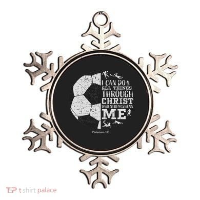Christian Soccer Faith Bible Verse Philippians 413 Ornament