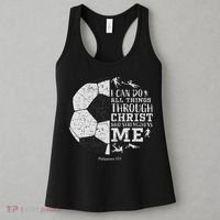 Christian Soccer Faith Bible Verse Philippians 413 Women's Tank Top thumb 3