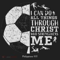 Christian Soccer Faith Bible Verse Philippians 413 Hat thumb 2
