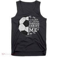 Christian Soccer Faith Bible Verse Philippians 413 Tank Top thumb 0