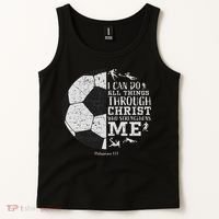 Christian Soccer Faith Bible Verse Philippians 413 Tank Top thumb 2
