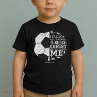 Christian Soccer Faith Bible Verse Philippians 413 Toddler T-Shirt thumb 2