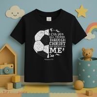 Christian Soccer Faith Bible Verse Philippians 413 Toddler T-Shirt thumb 3