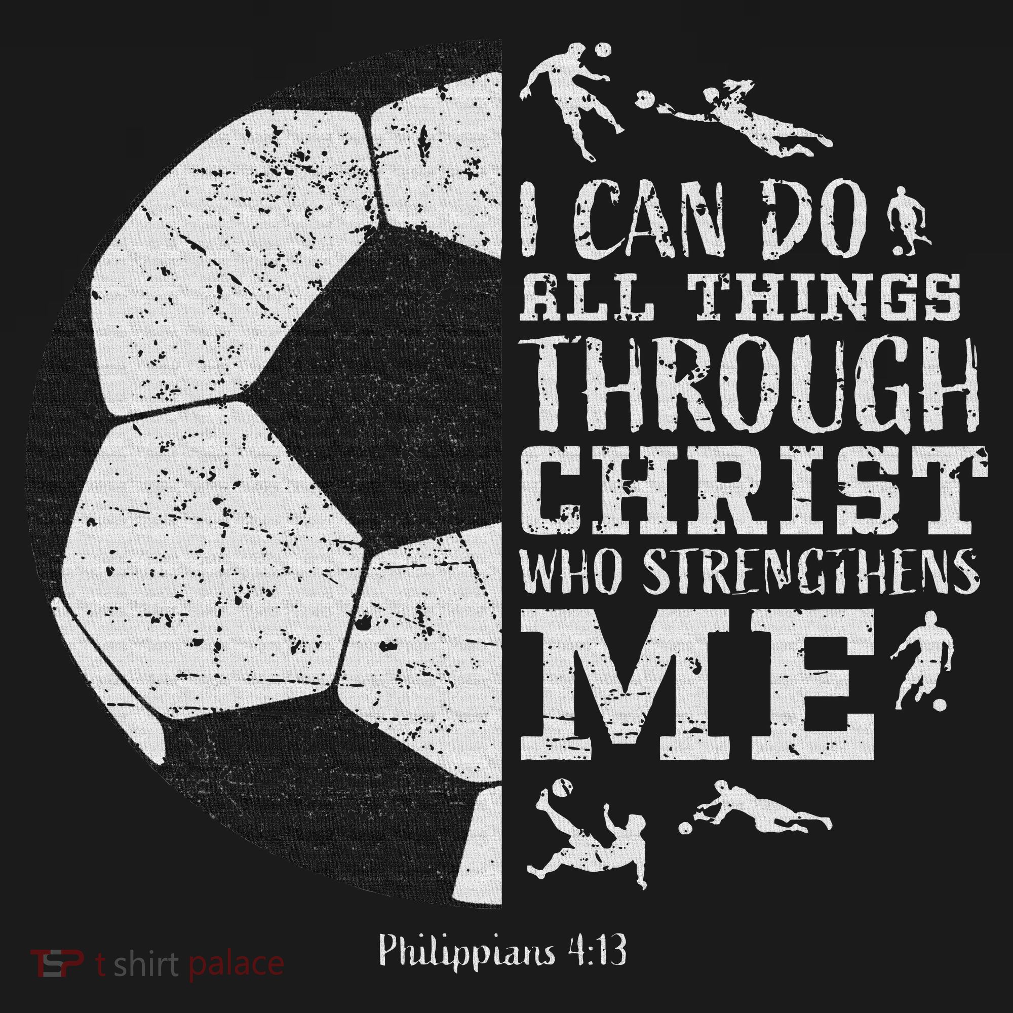 Christian Soccer Faith Bible Verse Philippians 413 Toddler T-Shirt