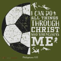 Christian Soccer Faith Bible Verse Philippians 413 The Baniff Cuffed Pom Beanie thumb 2
