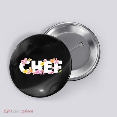 Chef Spring Floral Button
