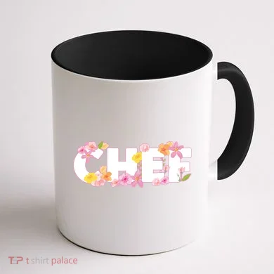 Chef Spring Floral Coffee Mug back