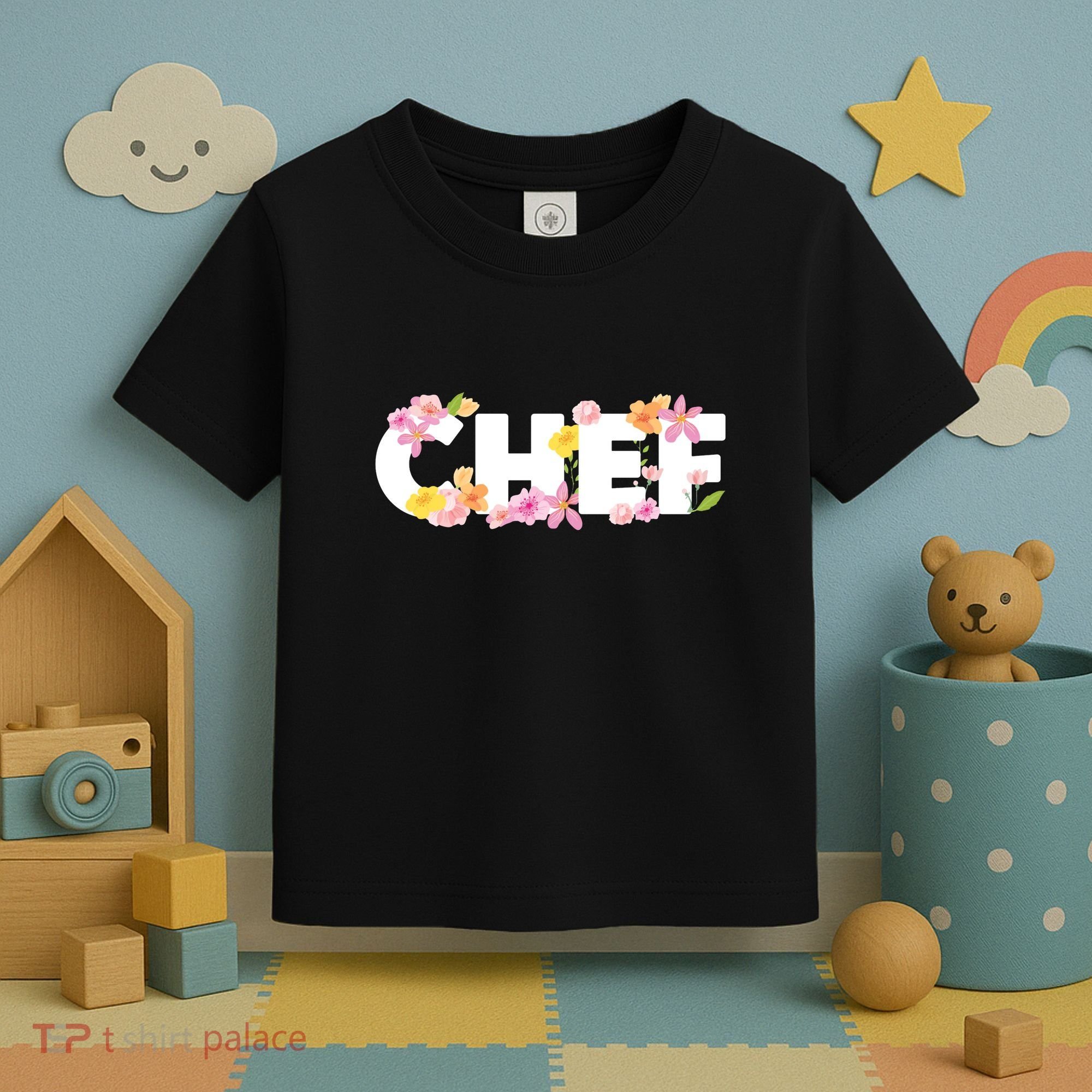 Chef Spring Floral Toddler T-Shirt